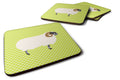 Scottish Blackface Sheep Green Foam Coasters Set of 4 Cup Coasters for Indoor Outdoor, Tabletop Protection, Anti Slip, Mouse pad Material