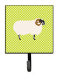 Scottish Blackface Sheep Green Leash or Key Holder Wall Hooks, Key Hooks Holder, Coat Rack Wall Mount, Coat Hooks, Hooks for Hanging Keys, Towels, Aprons, Leashes