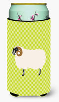 Scottish Blackface Sheep Green Tall Boy Hugger Can Cooler Sleeve Machine Washable Drink Collapsible Insulator Beverage Insulated Holder