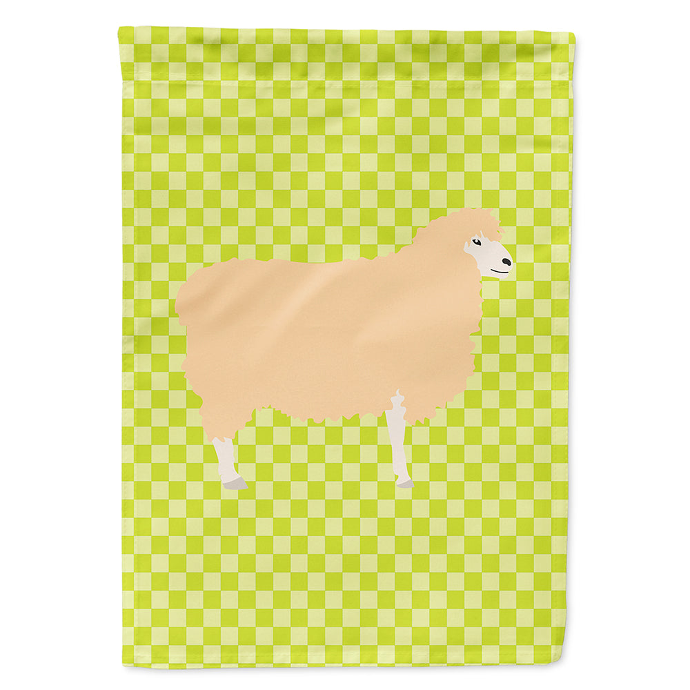 English Leicester Longwool Sheep Green House Flag 28x40 Porch Sleeve Pole Decorative Outside Yard Banner Artwork Wall Hanging, Polyester