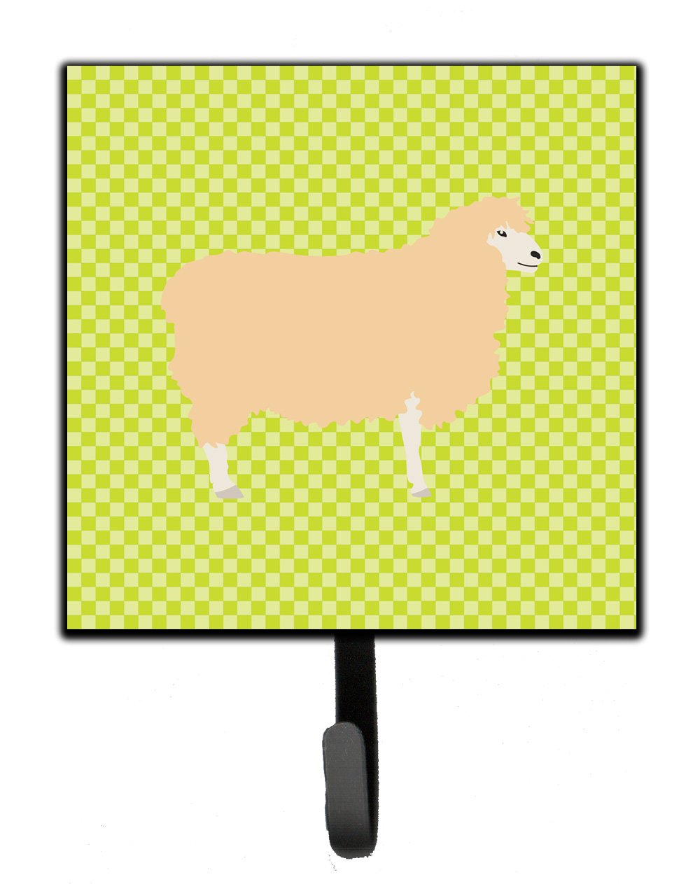 English Leicester Longwool Sheep Green Leash or Key Holder Wall Hooks, Key Hooks Holder, Coat Rack Wall Mount, Coat Hooks, Hooks for Hanging Keys, Towels, Aprons, Leashes