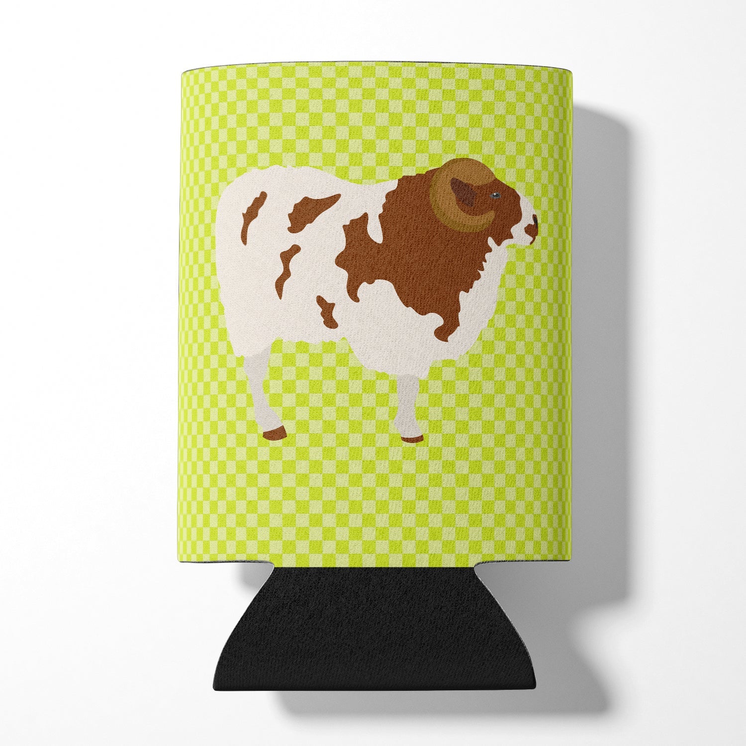 Jacob Sheep Green Can or Bottle Hugger Cooler Sleeve for Standard 12 oz Cans, Insulated Foam Beer & Soda Can Hugger Reusable
