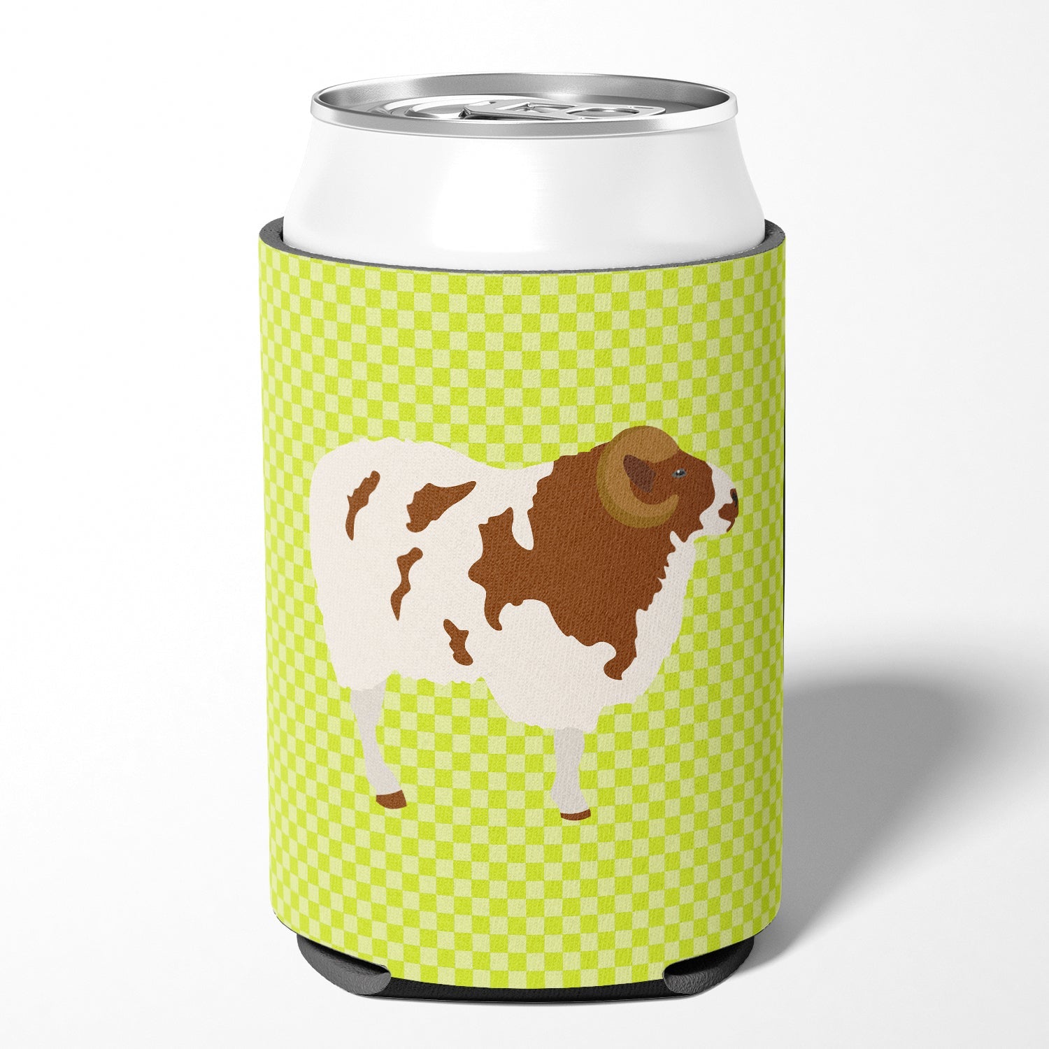 Jacob Sheep Green Can or Bottle Hugger Cooler Sleeve for Standard 12 oz Cans, Insulated Foam Beer & Soda Can Hugger Reusable