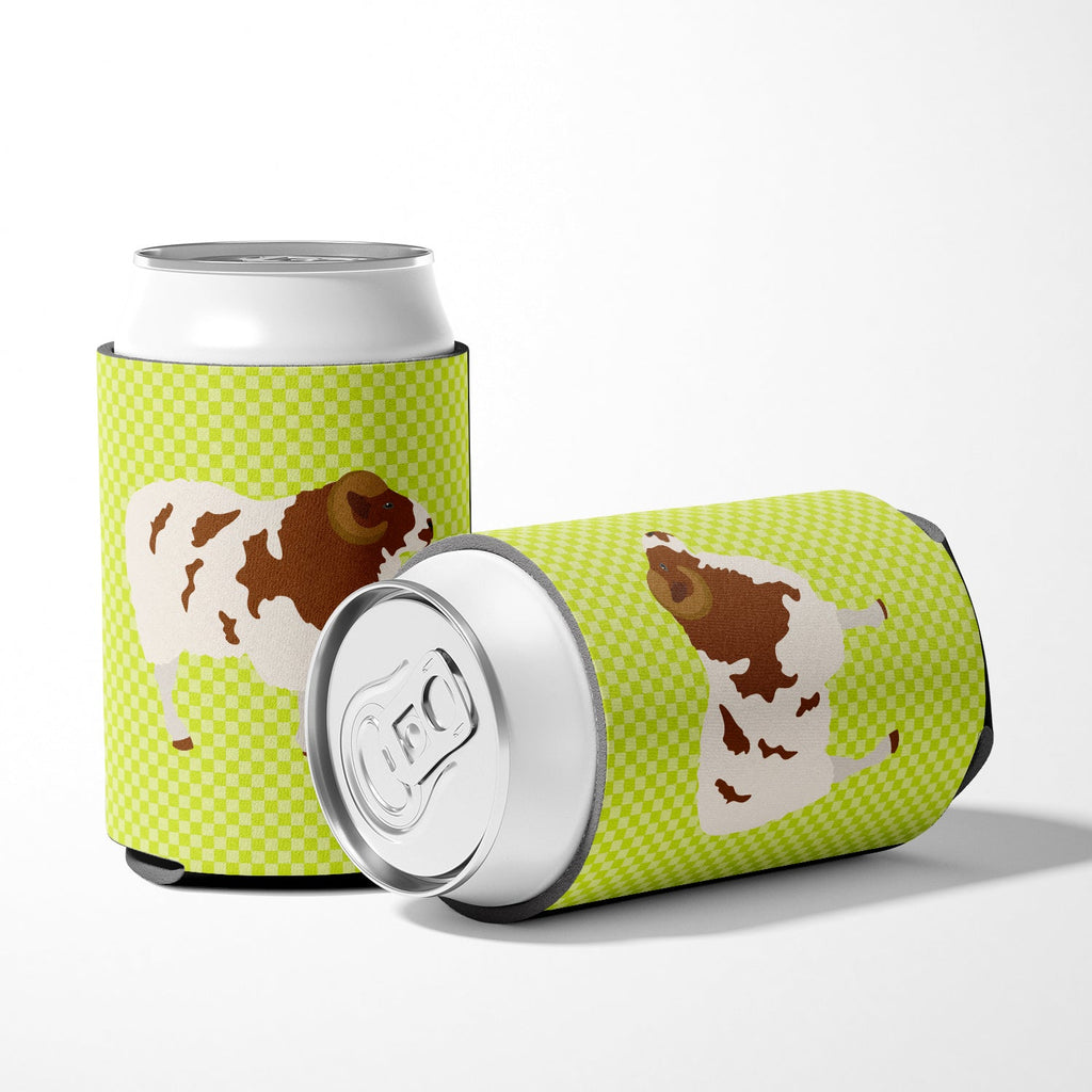 Jacob Sheep Green Can or Bottle Hugger Cooler Sleeve for Standard 12 oz Cans, Insulated Foam Beer & Soda Can Hugger Reusable