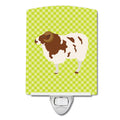 Jacob Sheep Green Ceramic Night Light Compact, UL-Certified, Ideal for Bedroom, Bathroom, Nursery, Hallway, Kitchen, 6x4x3, Multicolor