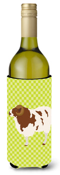 Jacob Sheep Green Wine Bottle Hugger Gift Sleeve for Standard 750 ml Bottles, Insulated Reusable Also Fits Mini Shot & Pint Bottles