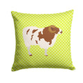 Jacob Sheep Green Decorative Throw Pillow 14x14 Indoor Outdoor Accent Cushion, Fabric Cover with Insert for Sofa, Bed, Porch & Living Room