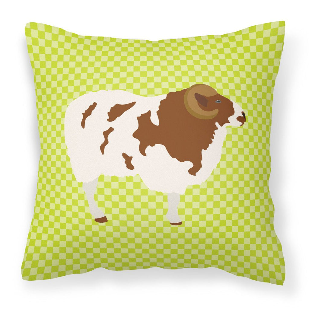 Jacob Sheep Green Decorative Throw Pillow 18x18 Indoor Outdoor Accent Cushion, Fabric Cover with Insert for Sofa, Bed, Porch & Living Room
