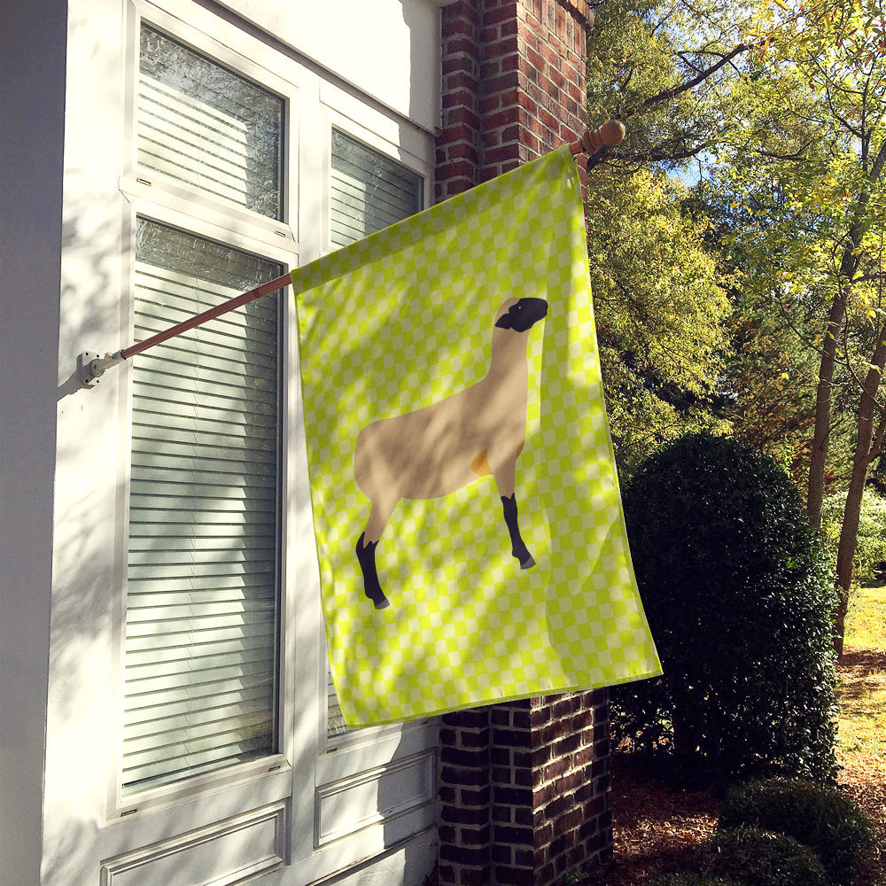 Hampshire Down Sheep Green House Flag 28x40 Porch Sleeve Pole Decorative Outside Yard Banner Artwork Wall Hanging, Polyester