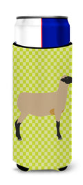 Hampshire Down Sheep Green Slim Can Hugger , Insulated Foam Hugger for 12 oz Slim Cans, Beer Bottles & Water Bottles, Printed in USA