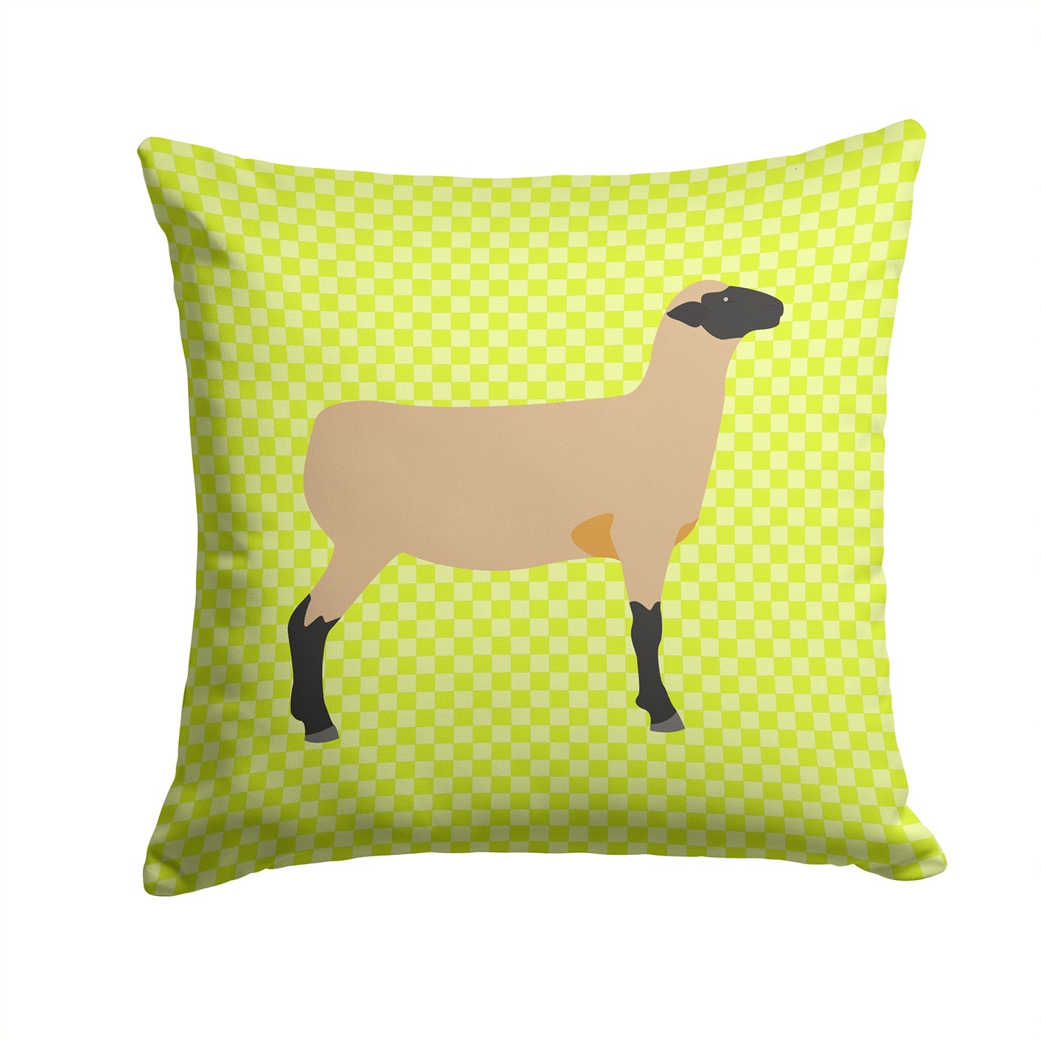 Hampshire Down Sheep Green Decorative Throw Pillow 14x14 Indoor Outdoor Accent Cushion, Fabric Cover with Insert for Sofa, Bed, Porch & Living Room