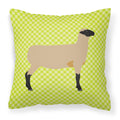 Hampshire Down Sheep Green Decorative Throw Pillow 18x18 Indoor Outdoor Accent Cushion, Fabric Cover with Insert for Sofa, Bed, Porch & Living Room