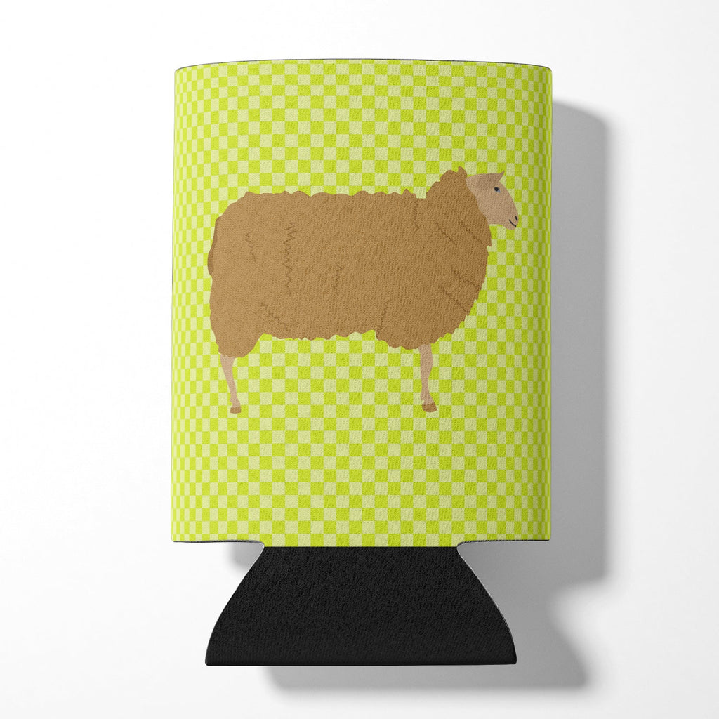 East Friesian Sheep Green Can or Bottle Hugger Cooler Sleeve for Standard 12 oz Cans, Insulated Foam Beer & Soda Can Hugger Reusable