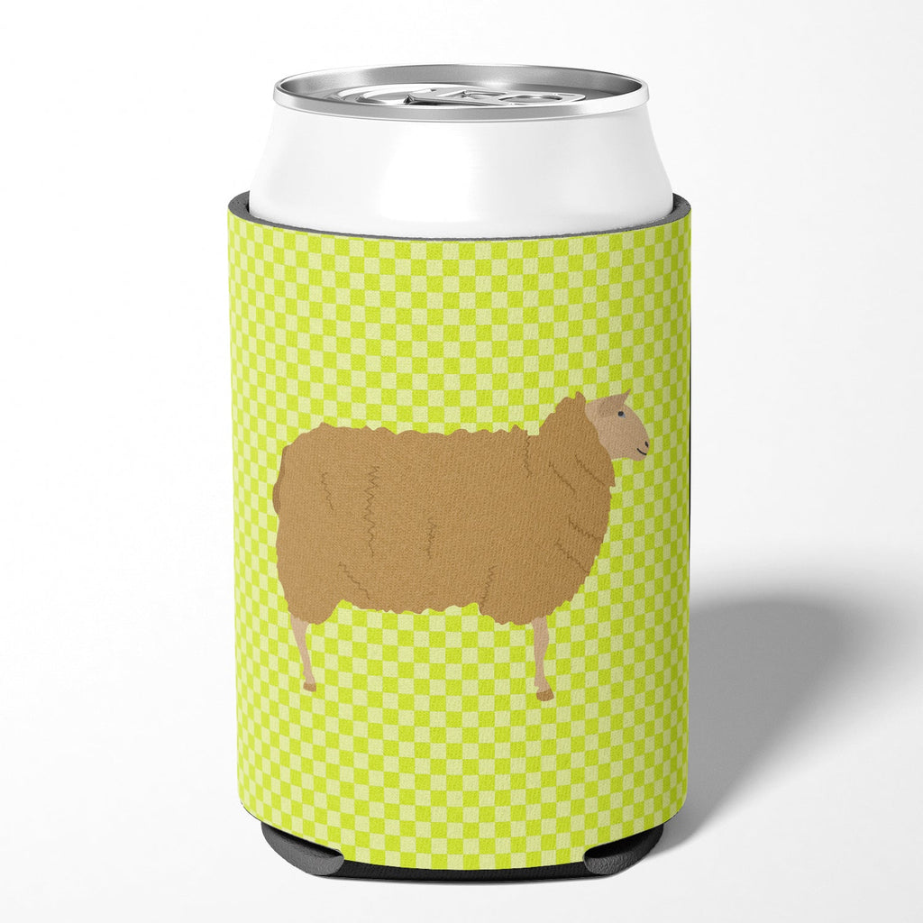 East Friesian Sheep Green Can or Bottle Hugger Cooler Sleeve for Standard 12 oz Cans, Insulated Foam Beer & Soda Can Hugger Reusable