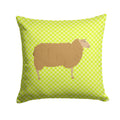 East Friesian Sheep Green Decorative Throw Pillow 14x14 Indoor Outdoor Accent Cushion, Fabric Cover with Insert for Sofa, Bed, Porch & Living Room