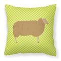 East Friesian Sheep Green Decorative Throw Pillow 18x18 Indoor Outdoor Accent Cushion, Fabric Cover with Insert for Sofa, Bed, Porch & Living Room