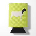 Dorper Sheep Green Can or Bottle Hugger Cooler Sleeve for Standard 12 oz Cans, Insulated Foam Beer & Soda Can Hugger Reusable