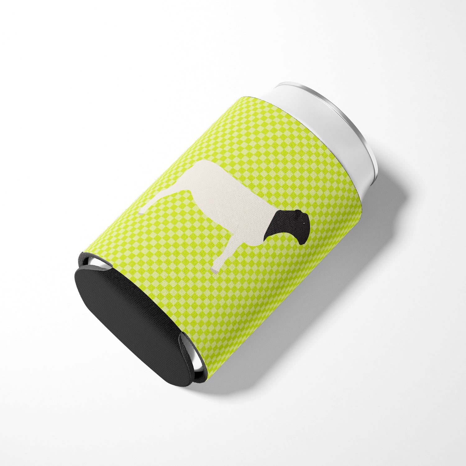 Dorper Sheep Green Can or Bottle Hugger Cooler Sleeve for Standard 12 oz Cans, Insulated Foam Beer & Soda Can Hugger Reusable