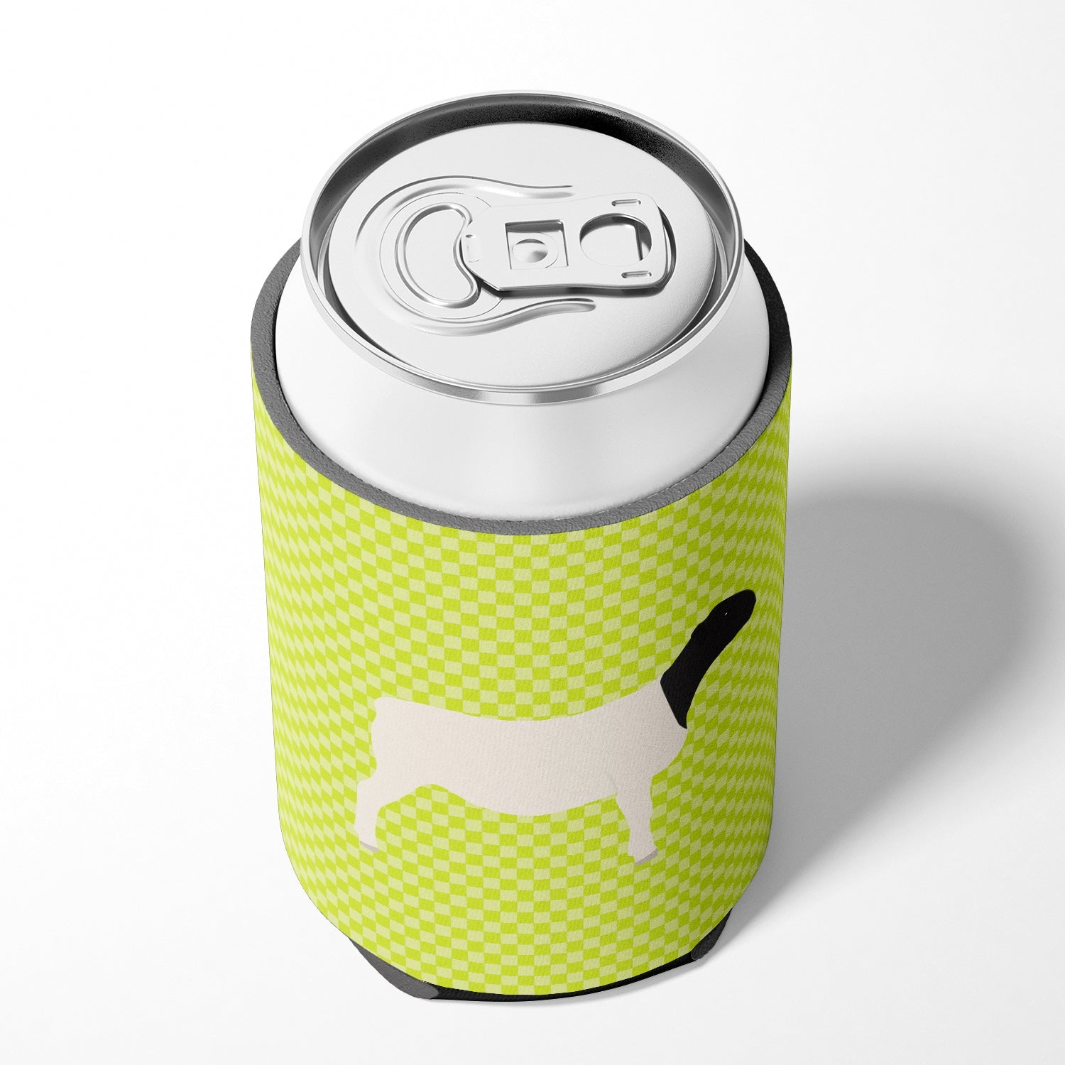 Dorper Sheep Green Can or Bottle Hugger Cooler Sleeve for Standard 12 oz Cans, Insulated Foam Beer & Soda Can Hugger Reusable