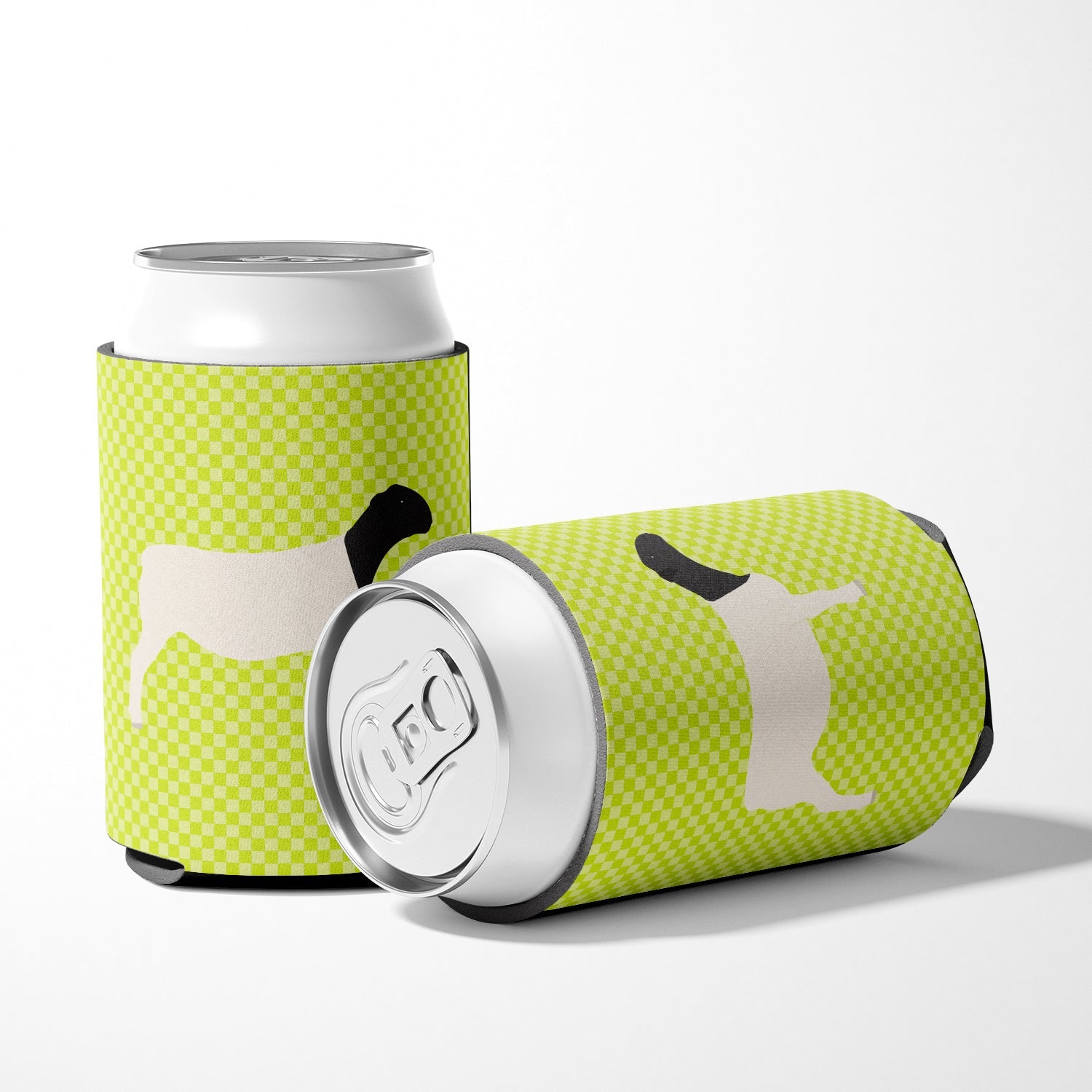 Dorper Sheep Green Can or Bottle Hugger Cooler Sleeve for Standard 12 oz Cans, Insulated Foam Beer & Soda Can Hugger Reusable