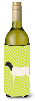 Dorper Sheep Green Wine Bottle Hugger Gift Sleeve for Standard 750 ml Bottles, Insulated Reusable Also Fits Mini Shot & Pint Bottles