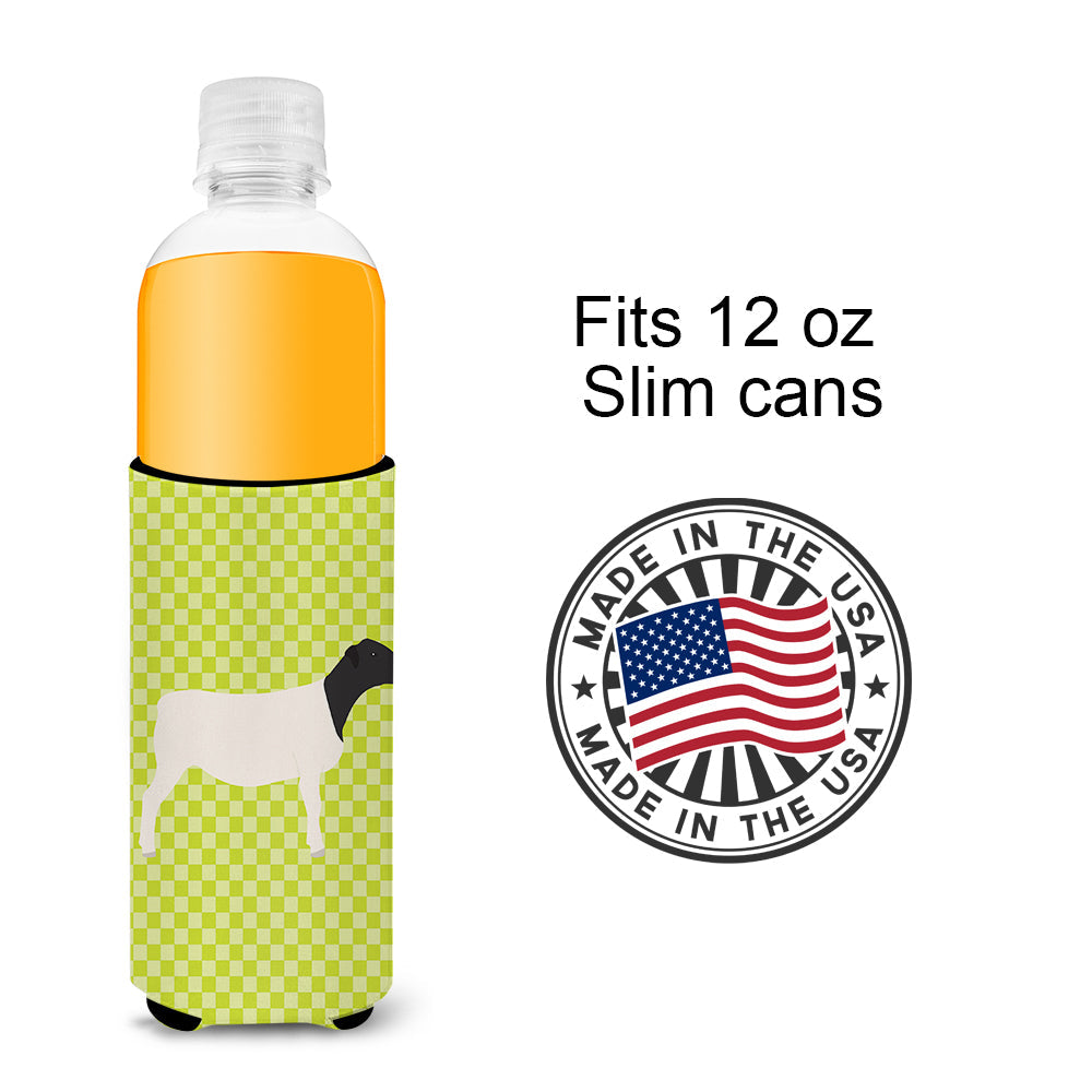 Dorper Sheep Green Slim Can Hugger , Insulated Foam Hugger for 12 oz Slim Cans, Beer Bottles & Water Bottles, Printed in USA