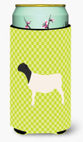 Dorper Sheep Green Tall Boy Hugger Can Cooler Sleeve Machine Washable Drink Collapsible Insulator Beverage Insulated Holder