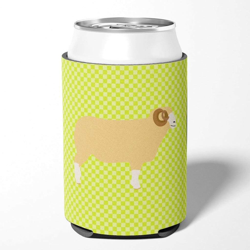 Horned Dorset Sheep Green Can or Bottle Hugger Cooler Sleeve for Standard 12 oz Cans, Insulated Foam Beer & Soda Can Hugger Reusable