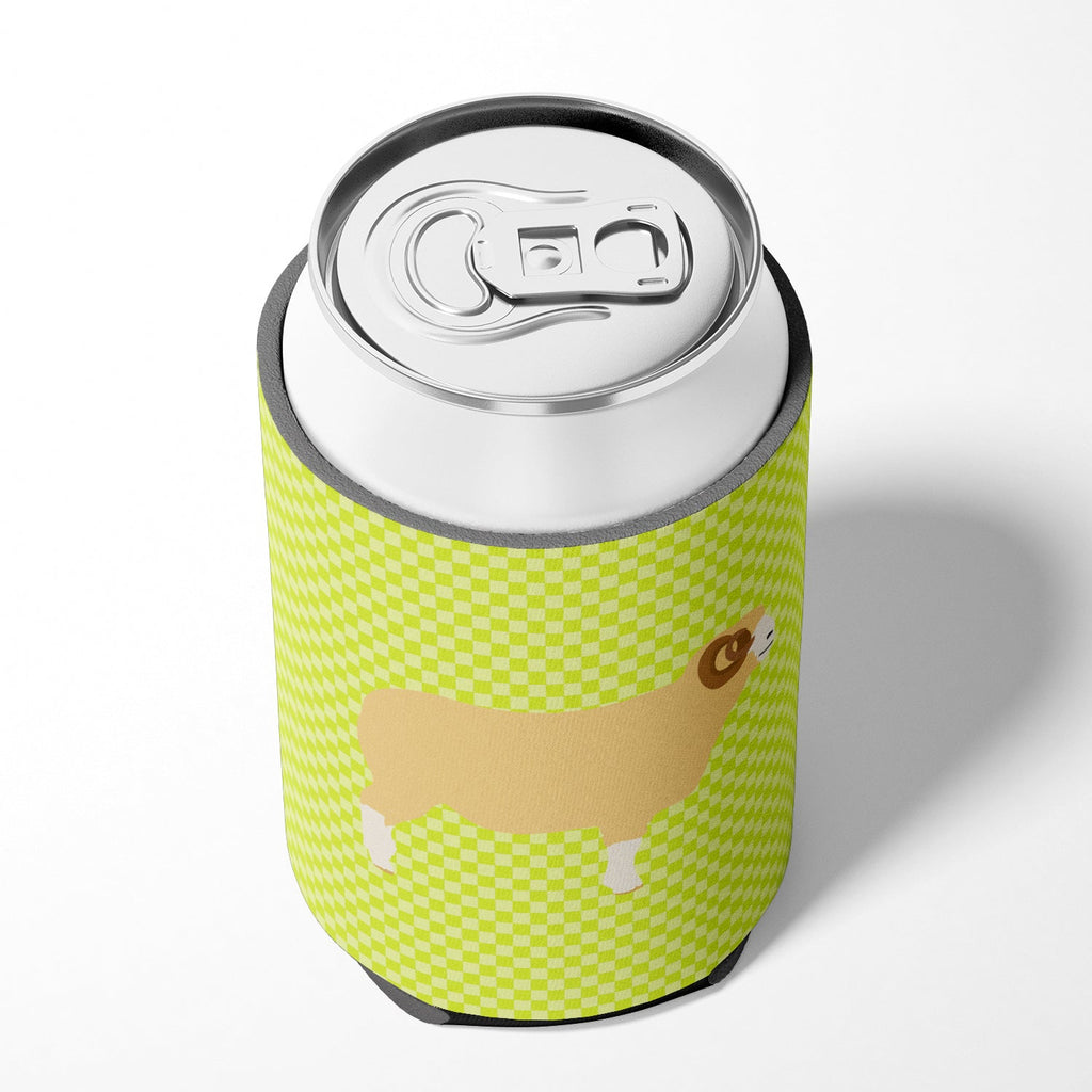Horned Dorset Sheep Green Can or Bottle Hugger Cooler Sleeve for Standard 12 oz Cans, Insulated Foam Beer & Soda Can Hugger Reusable