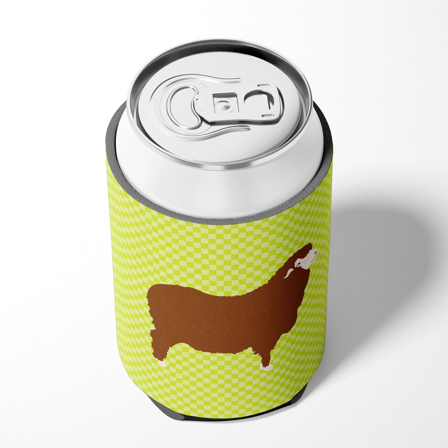 Merino Sheep Green Can or Bottle Hugger Cooler Sleeve for Standard 12 oz Cans, Insulated Foam Beer & Soda Can Hugger Reusable