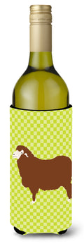 Merino Sheep Green Wine Bottle Hugger Gift Sleeve for Standard 750 ml Bottles, Insulated Reusable Also Fits Mini Shot & Pint Bottles
