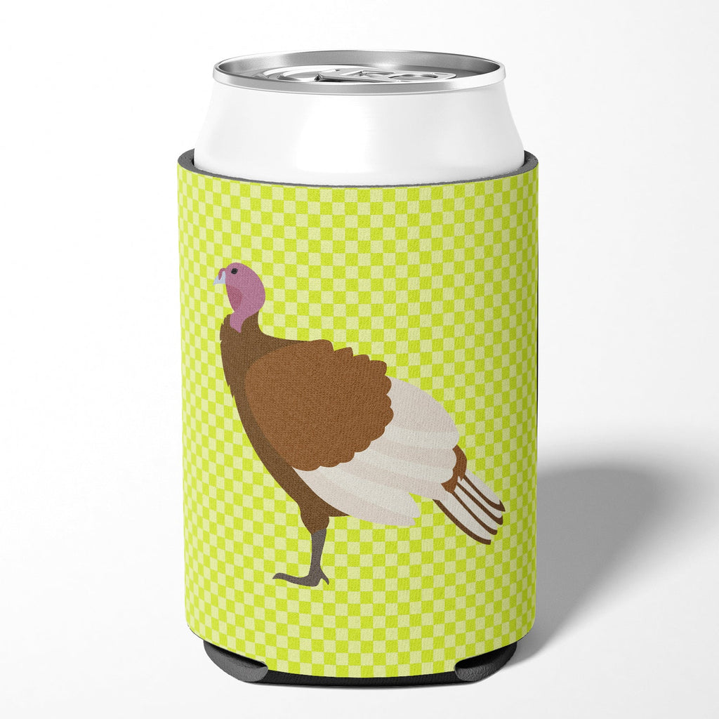 Bourbon Red Turkey Hen Green Can or Bottle Hugger Cooler Sleeve for Standard 12 oz Cans, Insulated Foam Beer & Soda Can Hugger Reusable