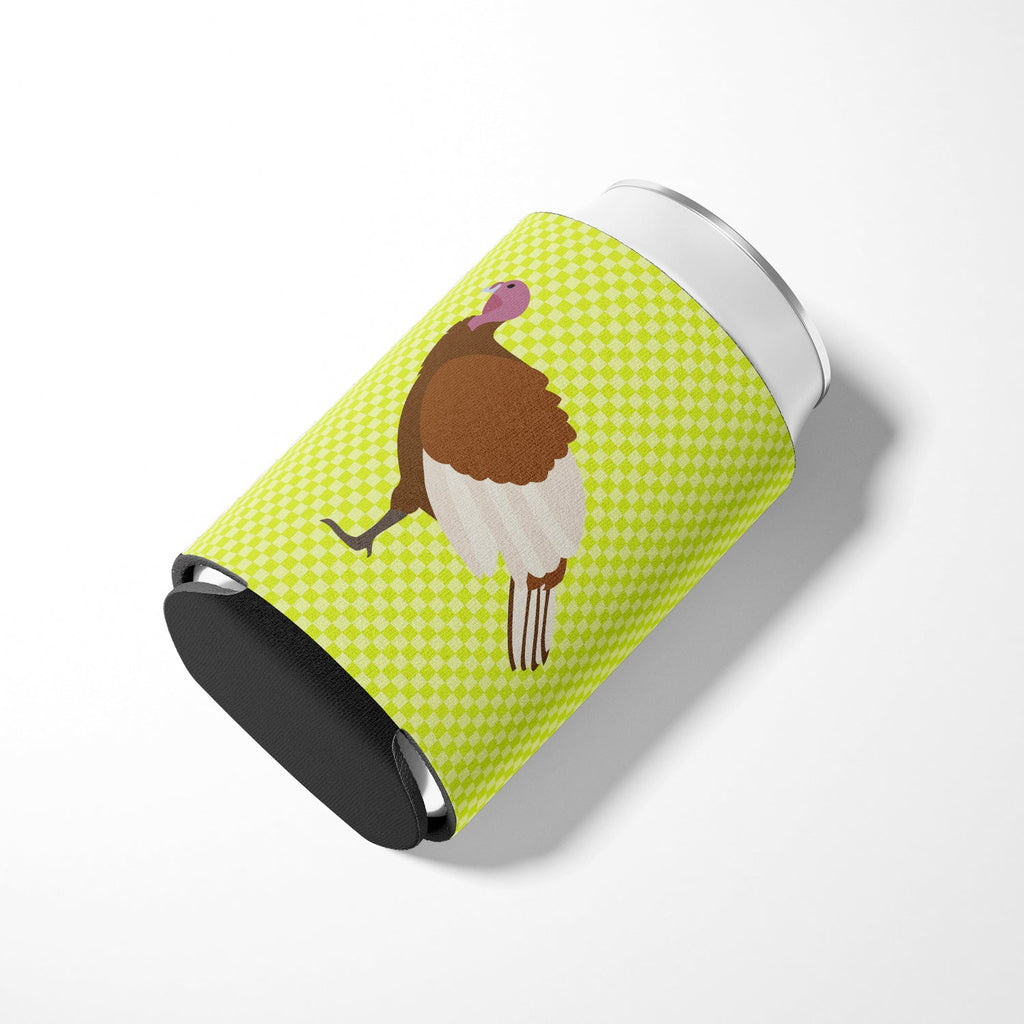 Bourbon Red Turkey Hen Green Can or Bottle Hugger Cooler Sleeve for Standard 12 oz Cans, Insulated Foam Beer & Soda Can Hugger Reusable