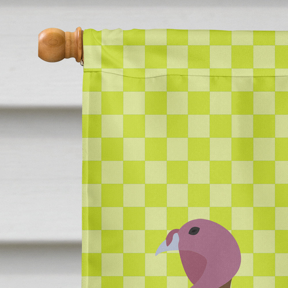 Bourbon Red Turkey Hen Green House Flag 28x40 Porch Sleeve Pole Decorative Outside Yard Banner Artwork Wall Hanging, Polyester