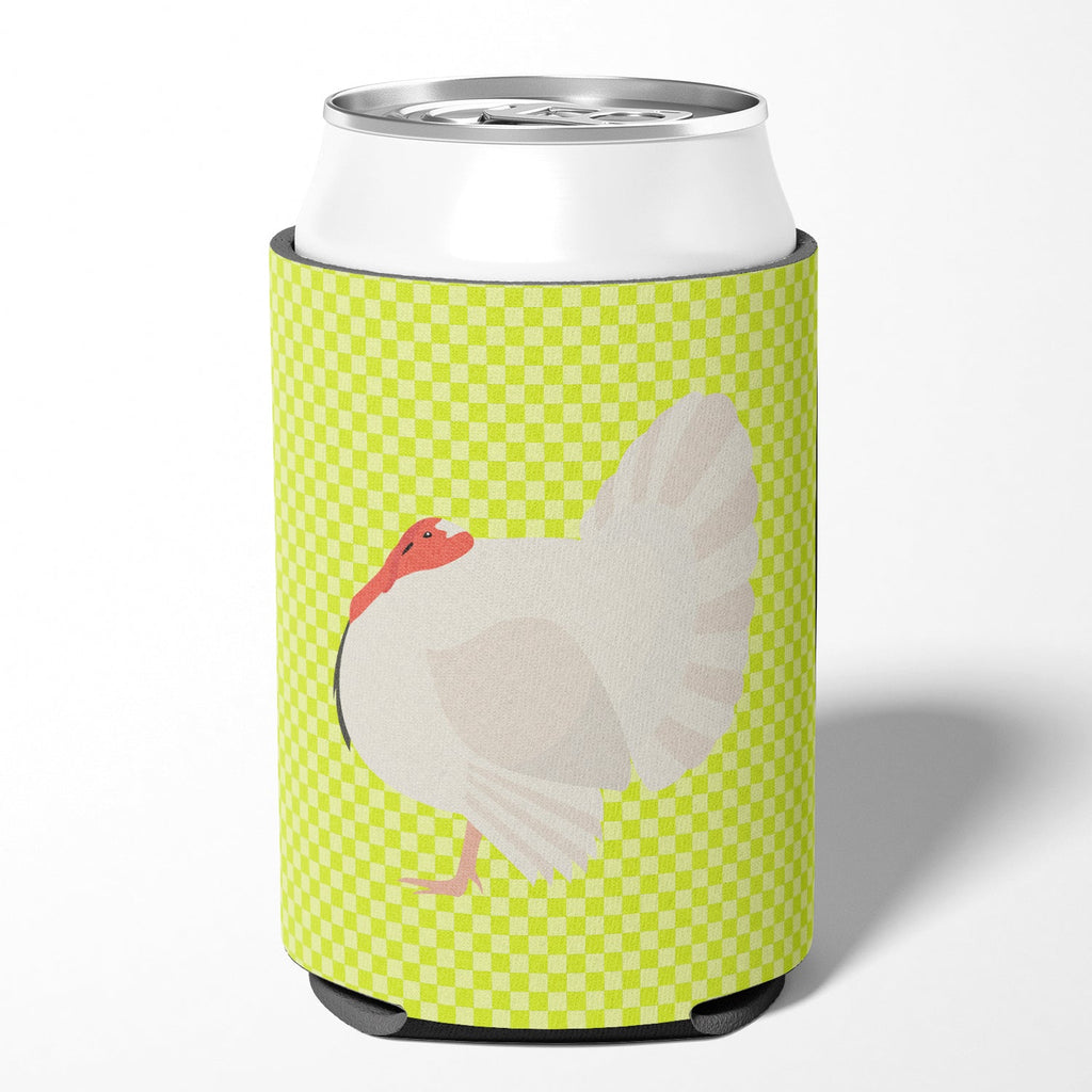 White Holland Turkey Green Can or Bottle Hugger Cooler Sleeve for Standard 12 oz Cans, Insulated Foam Beer & Soda Can Hugger Reusable