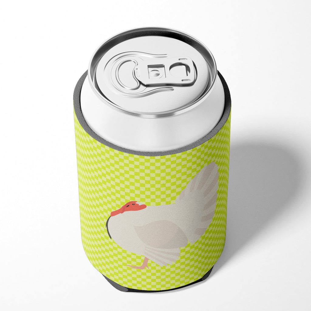 White Holland Turkey Green Can or Bottle Hugger Cooler Sleeve for Standard 12 oz Cans, Insulated Foam Beer & Soda Can Hugger Reusable