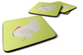 White Holland Turkey Green Foam Coasters Set of 4 Cup Coasters for Indoor Outdoor, Tabletop Protection, Anti Slip, Mouse pad Material