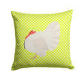 White Holland Turkey Green Decorative Throw Pillow 14x14 Indoor Outdoor Accent Cushion, Fabric Cover with Insert for Sofa, Bed, Porch & Living Room