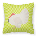 White Holland Turkey Green Decorative Throw Pillow 18x18 Indoor Outdoor Accent Cushion, Fabric Cover with Insert for Sofa, Bed, Porch & Living Room