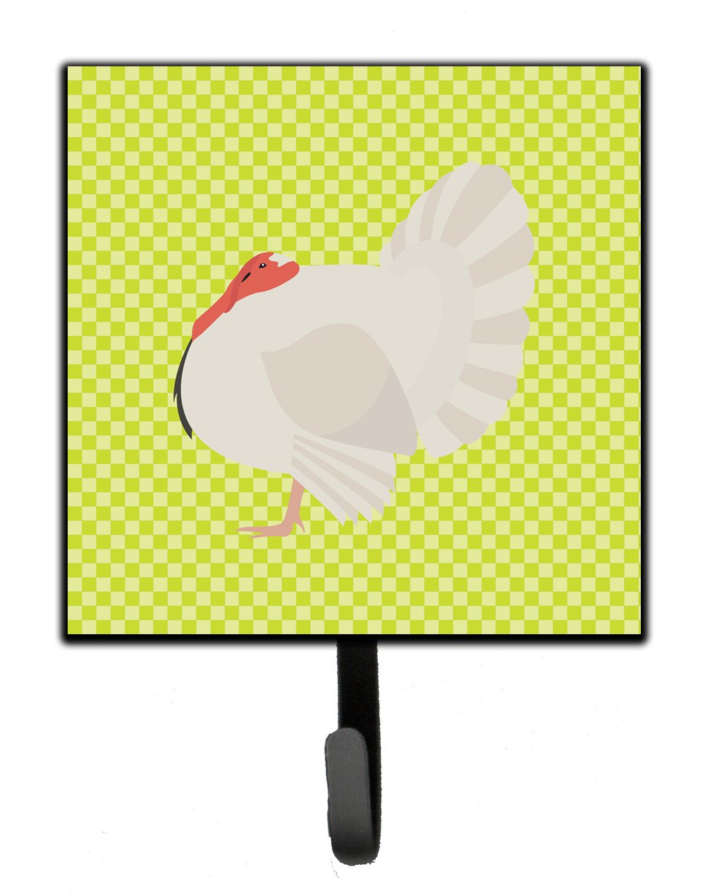 White Holland Turkey Green Leash or Key Holder Wall Hooks, Key Hooks Holder, Coat Rack Wall Mount, Coat Hooks, Hooks for Hanging Keys, Towels, Aprons, Leashes