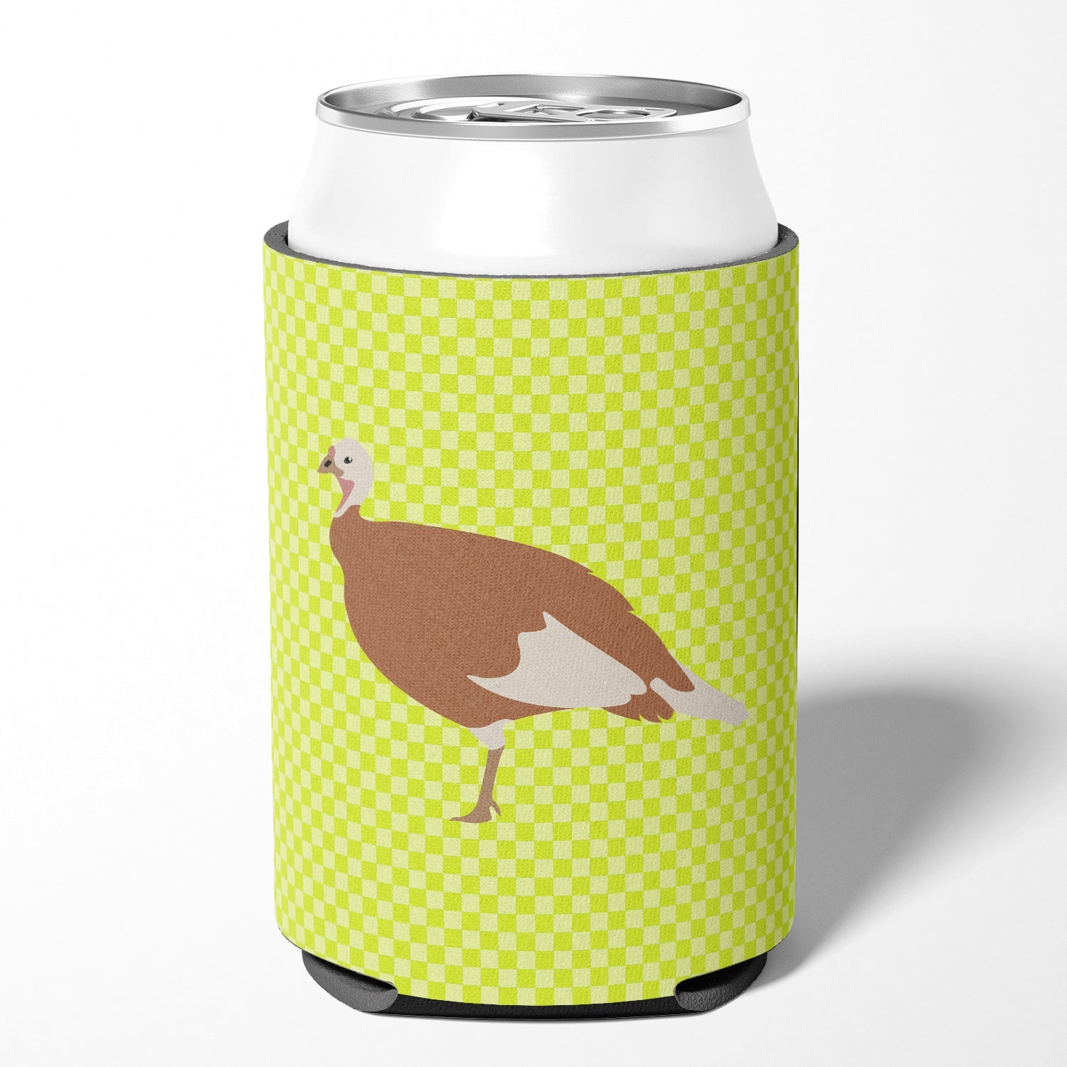 Jersey Buff Turkey Hen Green Can or Bottle Hugger Cooler Sleeve for Standard 12 oz Cans, Insulated Foam Beer & Soda Can Hugger Reusable