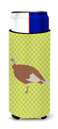 Jersey Buff Turkey Hen Green Slim Can Hugger , Insulated Foam Hugger for 12 oz Slim Cans, Beer Bottles & Water Bottles, Printed in USA