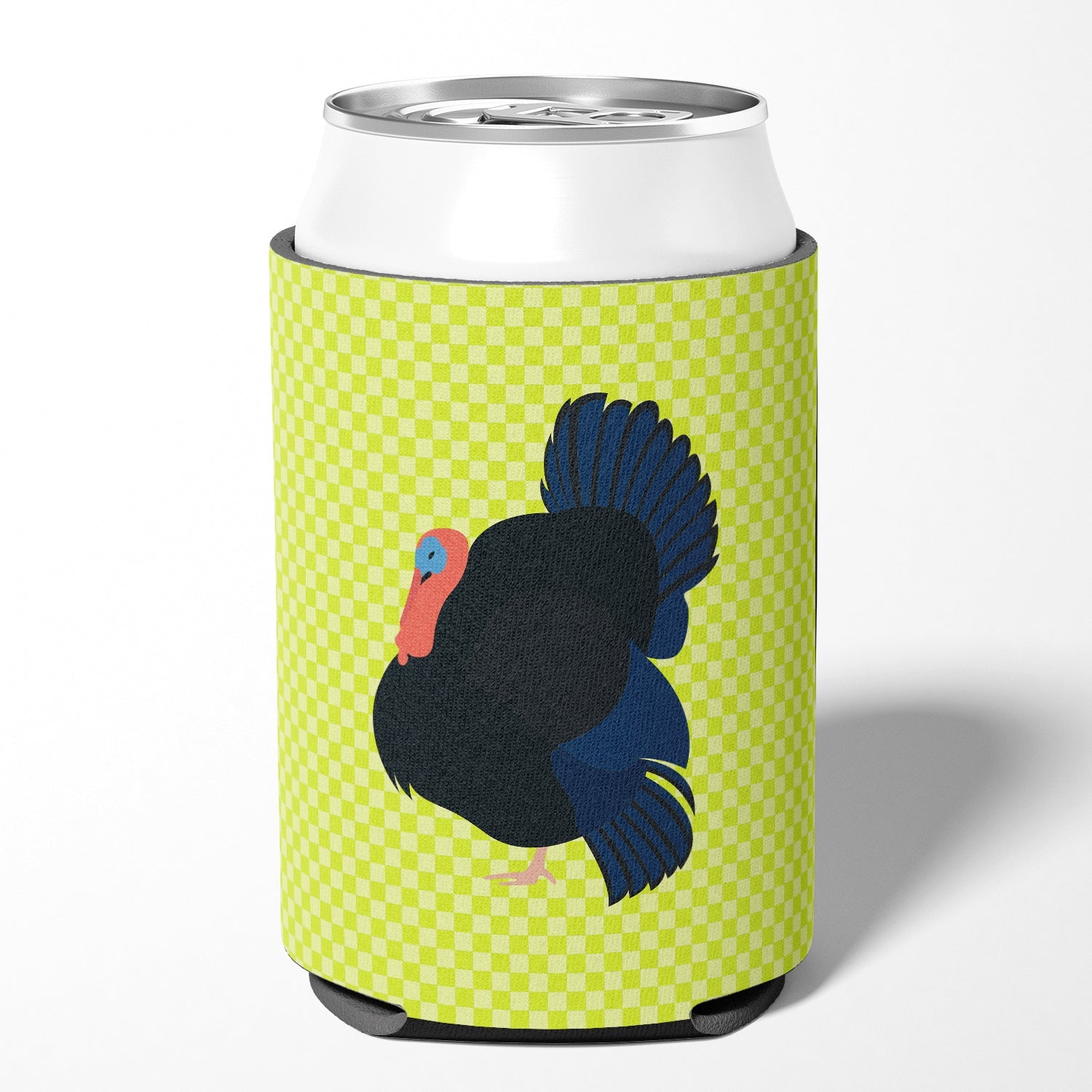 Norfolk Black Turkey Green Can or Bottle Hugger Cooler Sleeve for Standard 12 oz Cans, Insulated Foam Beer & Soda Can Hugger Reusable