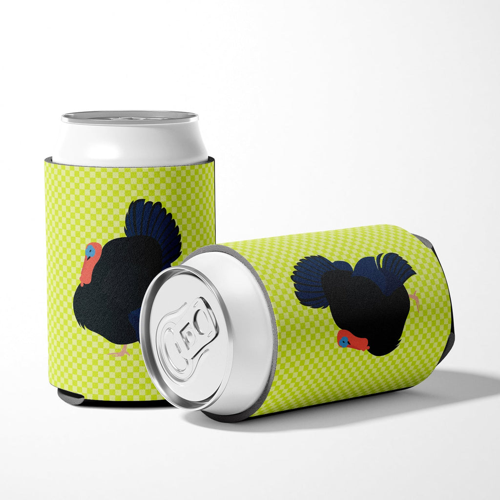 Norfolk Black Turkey Green Can or Bottle Hugger Cooler Sleeve for Standard 12 oz Cans, Insulated Foam Beer & Soda Can Hugger Reusable
