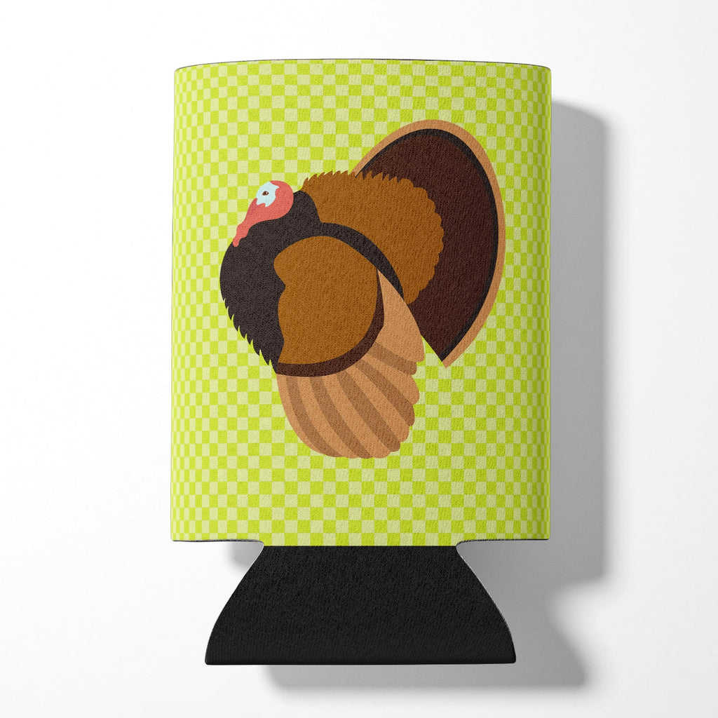 Bronze Turkey Green Can or Bottle Hugger Cooler Sleeve for Standard 12 oz Cans, Insulated Foam Beer & Soda Can Hugger Reusable