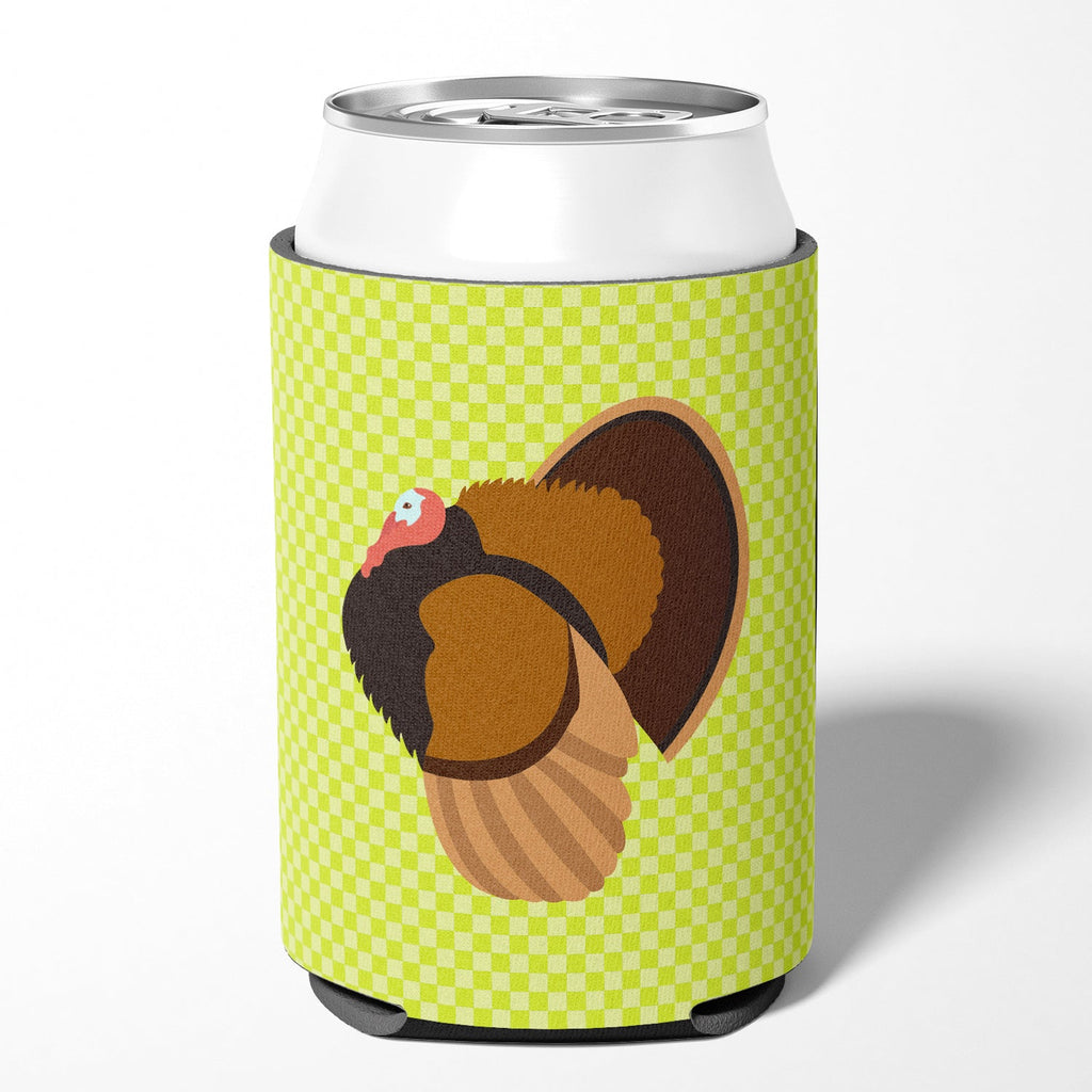 Bronze Turkey Green Can or Bottle Hugger Cooler Sleeve for Standard 12 oz Cans, Insulated Foam Beer & Soda Can Hugger Reusable