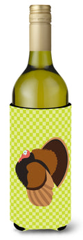Bronze Turkey Green Wine Bottle Hugger Gift Sleeve for Standard 750 ml Bottles, Insulated Reusable Also Fits Mini Shot & Pint Bottles