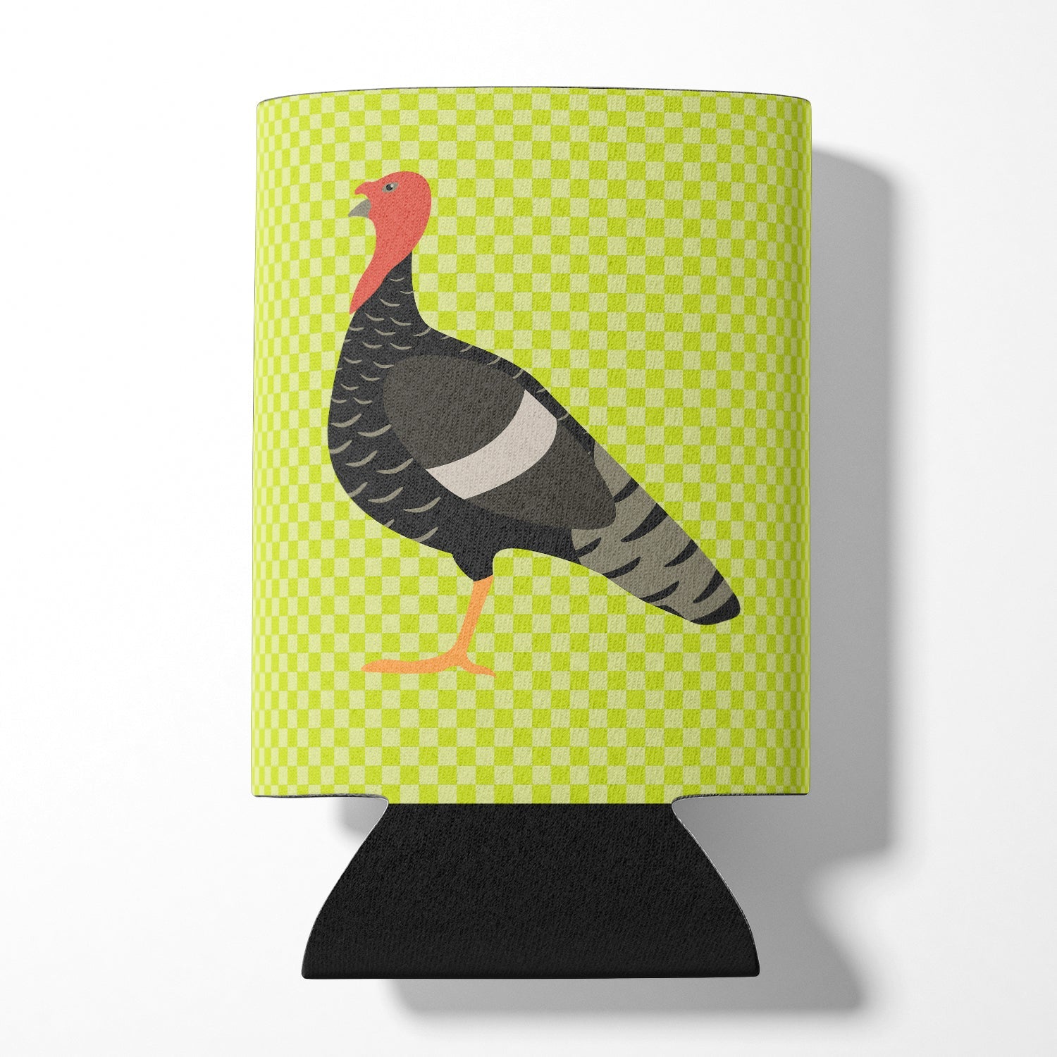 Marragansett Turkey Green Can or Bottle Hugger Cooler Sleeve for Standard 12 oz Cans, Insulated Foam Beer & Soda Can Hugger Reusable