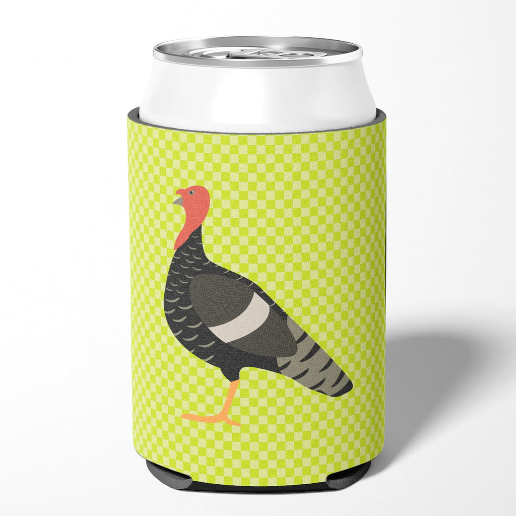 Marragansett Turkey Green Can or Bottle Hugger Cooler Sleeve for Standard 12 oz Cans, Insulated Foam Beer & Soda Can Hugger Reusable
