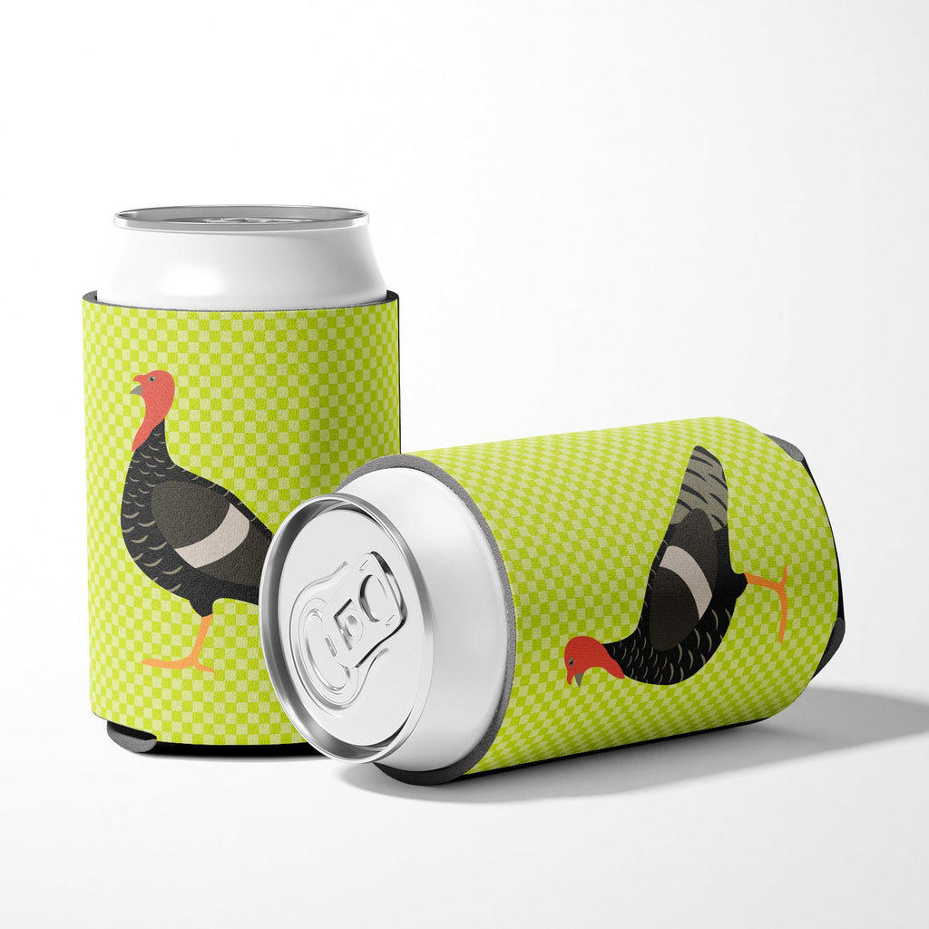 Marragansett Turkey Green Can or Bottle Hugger Cooler Sleeve for Standard 12 oz Cans, Insulated Foam Beer & Soda Can Hugger Reusable